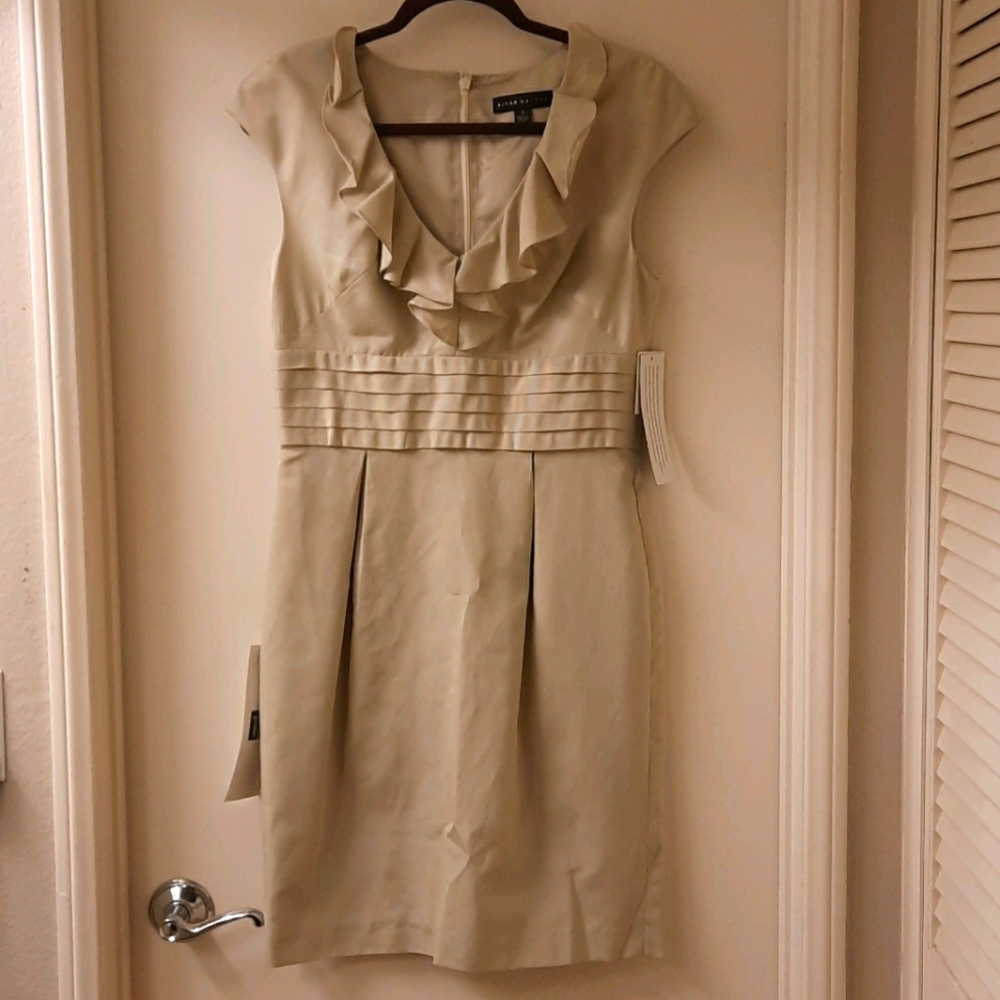 NWT, Aidan Mattox Ivy Short Twill Dress